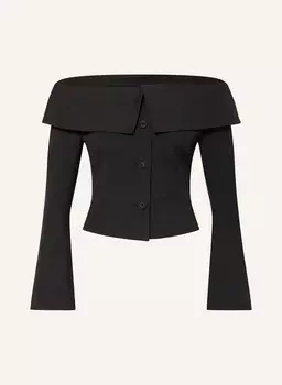 Блузка с открытыми плечами Gina Tricot, черный