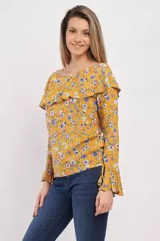 Блузка с открытыми плечами и цветочным принтом Kvl By Kenvelo, белый