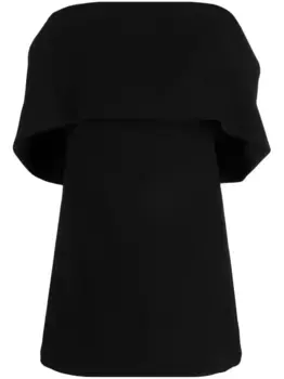 Блузка с открытыми плечами TOTEME, черный