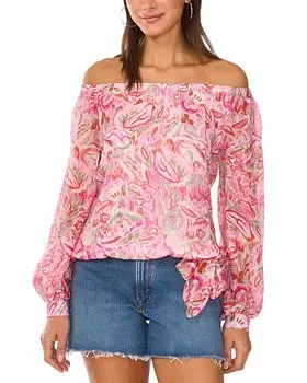 Блузка с открытыми плечами VINCE CAMUTO, розовый