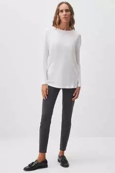 Блузка с овальным вырезом Jimmy Key, белый