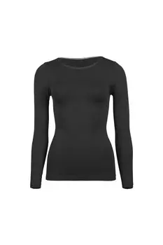 Блузка с овальным вырезом Tao, черный