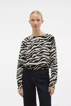 Блузка с овальным вырезом Vero Moda, черный