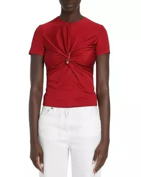 Блузка с перекрученным передом Versace, красный