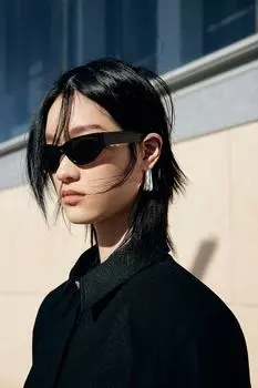 Блузка с подплечниками H&M, черный