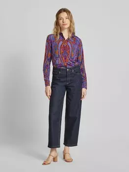 Блузка с потайной застежкой на пуговицы, модель «KRISTY» Lauren Ralph Lauren, фуксия