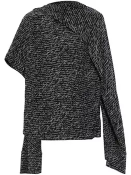 Блузка с принтом Balmain, черный