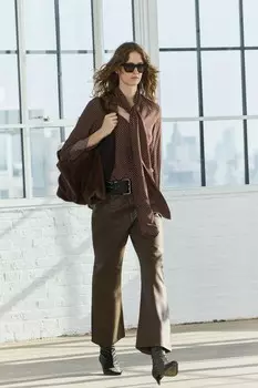 Блузка с принтом и бантом коллекция zw ZARA, бордовый