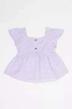 Блузка с принтом и квадратным вырезом United Colors Of Benetton, белый