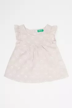 Блузка с принтом и овальным вырезом United Colors Of Benetton, серый