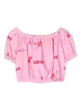 Блузка с принтом Lapin House, розовый