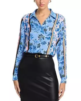 Блузка с принтом «Мадлен» Elie Tahari, мультиколор