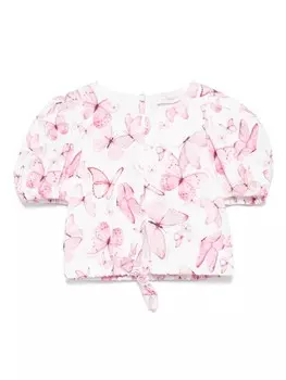 Блузка с принтом Monnalisa, белый