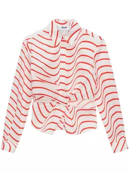 Блузка с принтом MSGM, красный