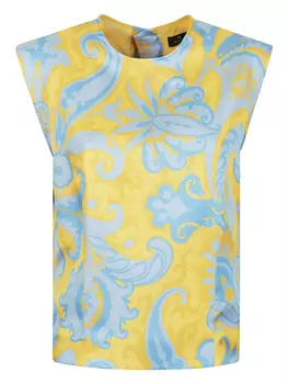 Блузка с принтом пейсли ETRO, синий