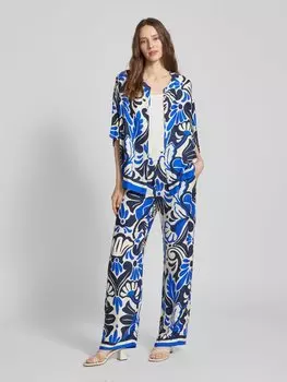 Блузка с принтом по всей поверхности Milano Italy, синий