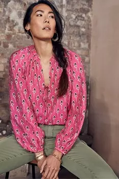 Блузка с принтом «Селия» Mint Velvet, розовый