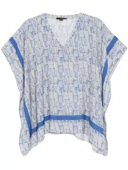 Блузка с принтом Seventy, синий