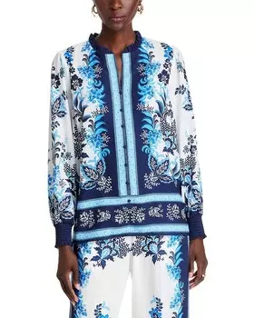 Блузка с принтом T Tahari, мультиколор