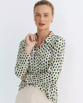 Блузка с принтом Zermatt, зеленый