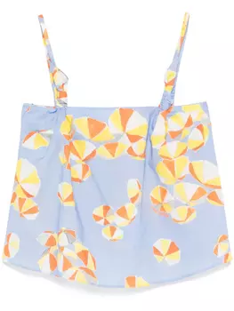 Блузка с принтом зонтика MOSCHINO JEANS, синий