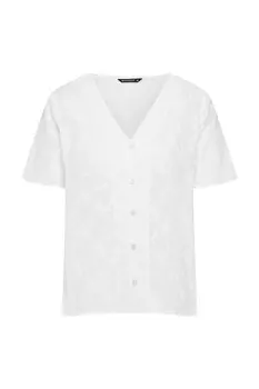 Блузка с пуговицами и остроконечным воротником Greenpoint, белый