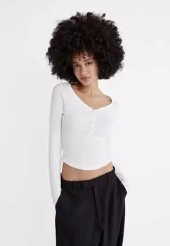 Блузка с пуговицами Stradivarius, белый