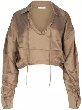 Блузка с раскладным воротником Yuzefi, серый