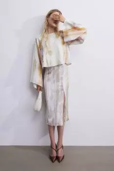 Блузка с расклешенными рукавами H&M