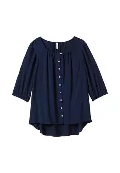 Блузка с рукавами 3/4 и удлиненной спинкой sheego, цвет Nachtblau