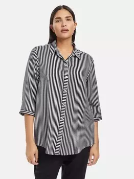 Блузка с рукавами 3/4 Samoon, синий