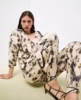 Блузка с рукавами 3/4 тай-дай Tintoretto, белый