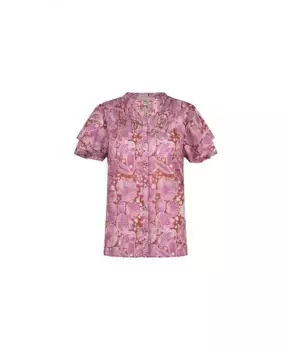 Блузка с рукавами бабочками Fabienne Chapot, мультиколор