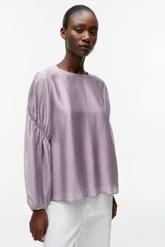 Блузка с рукавами-буфами Arket, фиолетовый