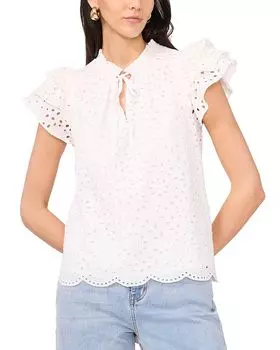 Блузка с рукавами-фонариками 1.STATE, белый