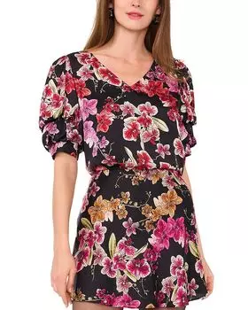 Блузка с рукавами-фонариками 1.STATE, мультиколор