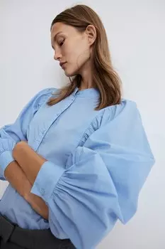 Блузка с рукавами «летучая мышь» H&M, голубой