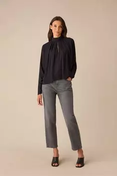 Блузка с рукавами «летучая мышь» Ro&Zo, черный