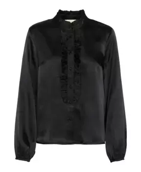 Блузка с рюшами Cream, черный