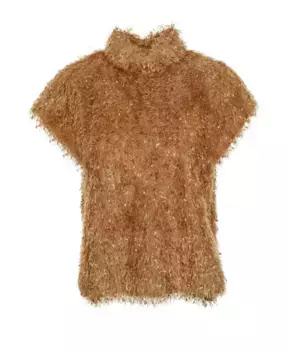 Блузка с рюшами и воротником стойкой Drykorn, оранжевый