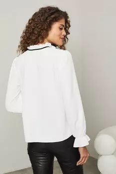 Блузка с рюшами Lipsy, белый