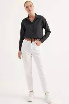 Блузка с рюшами на вырезе Herita, черный