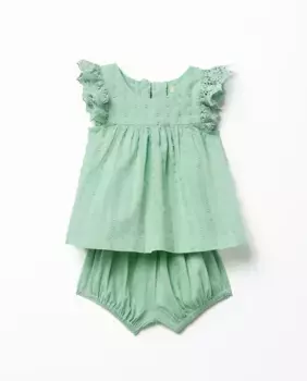 Блузка с рюшами Sfera, зеленый