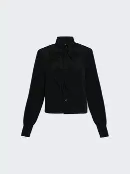 Блузка с шарфом Wardrobe.Nyc, черный