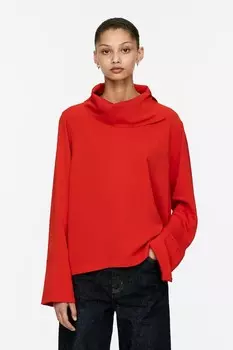 Блузка с широким воротником Arket, красный
