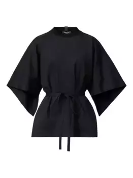 Блузка с широкими рукавами и завязками Fabiana Filippi, синий