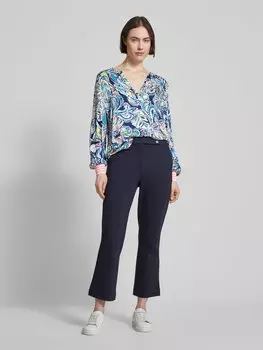 Блузка с туникообразным воротником Christian Berg Woman, синий