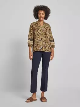 Блузка с узором по всей поверхности More & More, оливковый