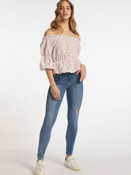 Блузка с узором виши Mymo, розовый