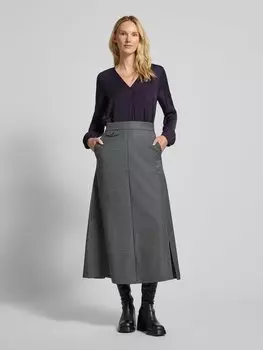 Блузка с V-образным вырезом comma, темно-фиолетовый